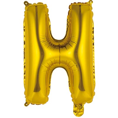 Шарики из фольги Шар Мини буква "Н", 36см Gold
