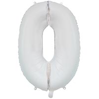 Шар цифра "0", 66см White