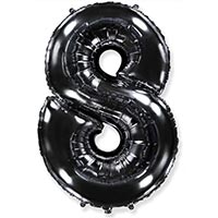 Шарик цифра "8", 101см Black