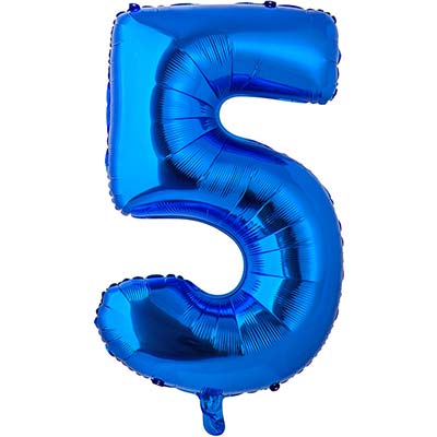 Шарики из фольги Шар цифра "5", 66см Blue