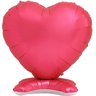 Валентинов День Шар напольный Сердце Сатин Красное 165см 1208-0904