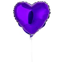 Фиолетовая Шарик 23см сердце Violet 1204-0176