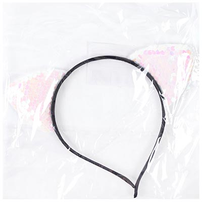 Маски Ободок Ушки кошки перламутр пайетки