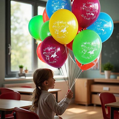Шарики из латекса Шары 35см До свидания детский сад