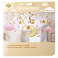 Детские Грёзы Спирали Детские Грезы розовые 60см 12шт 1501-5811