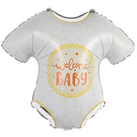 Я родился Шар фигура Боди WELCOME BABY белое 1207-4991