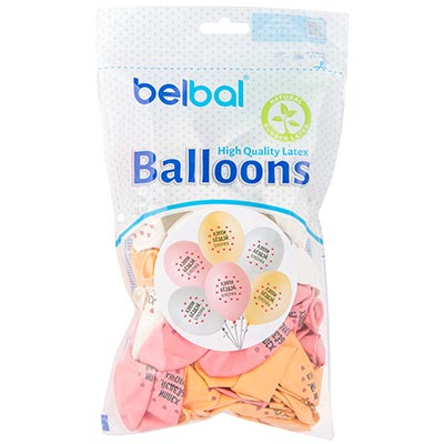 Шарики из латекса Шары 35см с рис Хэппи Бёздэй, Булочка