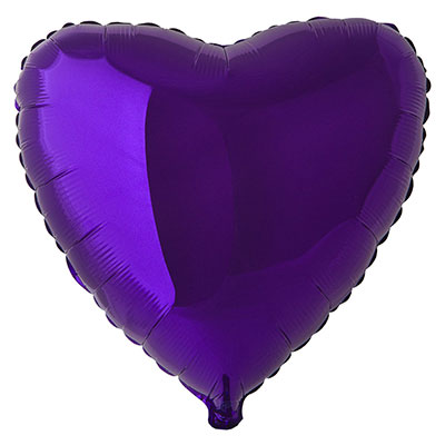 Шарик 18" сердце металлик Violet