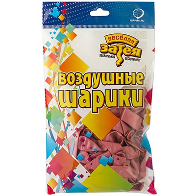 Шарики из латекса Шары 13см хром бордово-красный