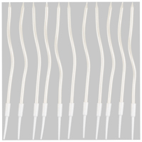 Свечи Волны белые перламутр 13см 12шт