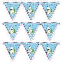 Новогодний снеговик Гирлянда-вымпел С НГ Снеговик Веселый 1505-0571