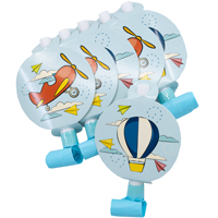 Языки-гудки с картинкой Самолётики, 6 шт