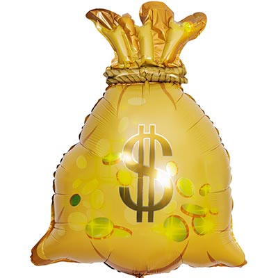 Шарики из фольги Шар фигура Мешок денежный Доллар