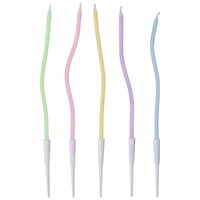 Свечи Волна Пастель с подст 12шт 13см