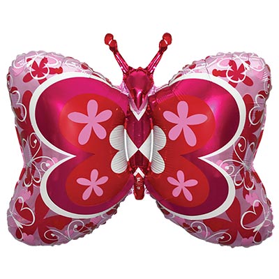 Шар фигура Бабочка розовая