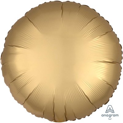 Шарики из фольги Шар КРУГ 45см Сатин Gold Sateen