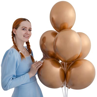Шарики из латекса Шарик 32см, цвет 607 Хром Copper