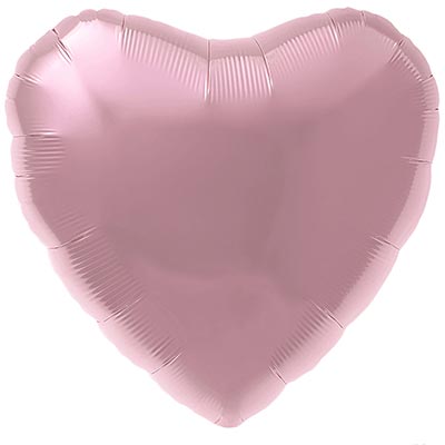 Шарики из фольги Шар сердце 45см Металлик Pink