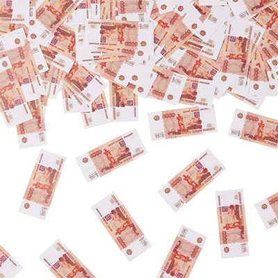 Хлопушка Бумфети 40см Денежный Дождь Рубль