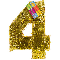 Пиньята Цифра 4 Золото