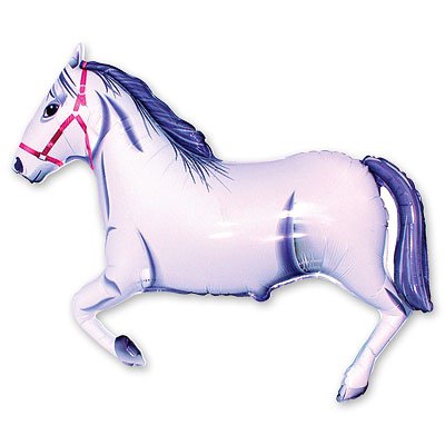 Шарики из фольги Шар фигура Лошадь белая
