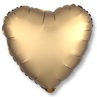 Шар СЕРДЦЕ 45см Сатин Gold Sateen