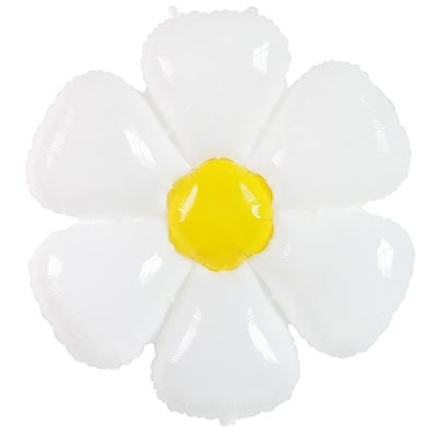 Шарики из фольги Шар фигура Цветок Ромашка белая