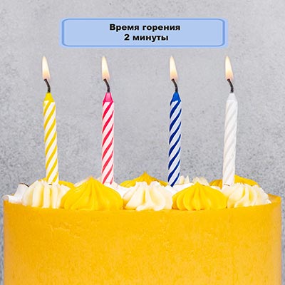 Свечи для торта Свечи для торта с подст 6см 24шт