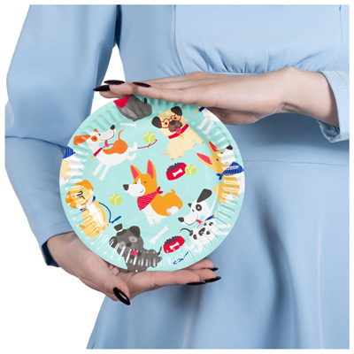 Тарелки Тарелки Собачки 17см 6шт