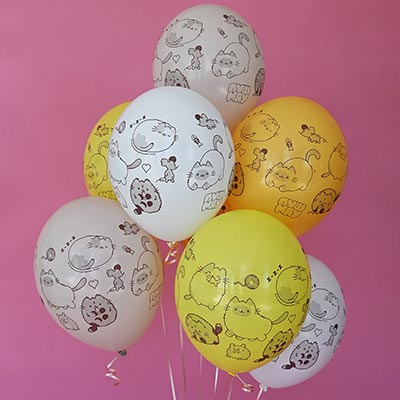 Шарики из латекса Шары 35см с рис. ПушМяу 25шт