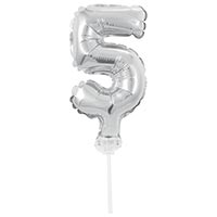 Цифра-топпер 5 5" Silver
