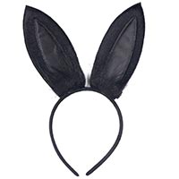 Вечеринка Хэллоуин Ободок Уши Зайца черные/G 1501-6593
