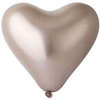 Горячие сердца! Шары Сердце 30см хром Розовое Золото 1105-0414