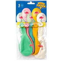 Фламинго Шарики Фламинго 3х цветный 36см, 5шт 1111-0939