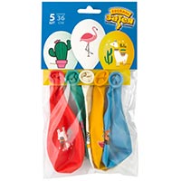 Гавайская вечеринка Шарики микс Премиум 36см 5шт 1111-0963