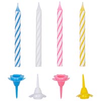 Торт Свечи для торта с подст 6см 24шт 1502-0181