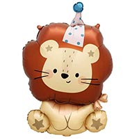 Животные Шар фигура Лев в колпаке веселый 1207-6706