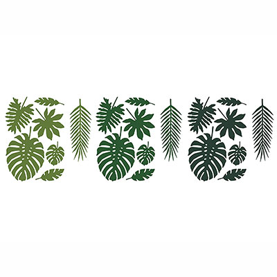 Декор-комплект Листья тропические зелень
