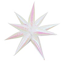 Перламутровая Шар 3D ЗВЕЗДА Составная Перл.Белая 102см 1209-0532