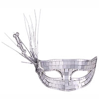 Полумаска Диско зеркальная