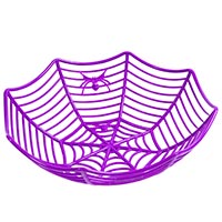 Вечеринка Хэллоуин Конфетница Паутина фиолет пластик28х8смG 1501-6617