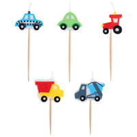 Свечи для торта на пиках Авто, 5 штук