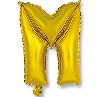 Шар Мини буква "М", 36см Gold