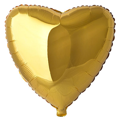 Шарики из фольги Шарик 23см сердце Gold