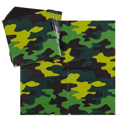 Салфетки Салфетки Камуфляж 33 см, 12 штук