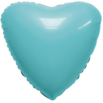 Шарики из фольги Шар Сердце 45см Сатин Aquamarine