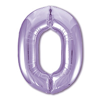 Шар цифра "0", 101см Пастель Lavender