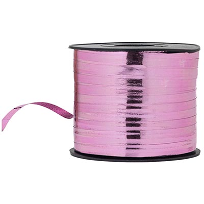 Лента для шаров Лента металлизированная 5ммХ250м розовая