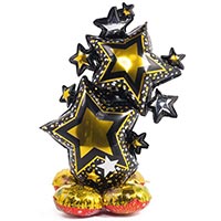 Шар напольный Звезды Black Gold