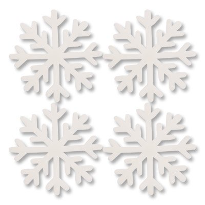 Фигура мягкая Снежинка белая, 7см, 10шт